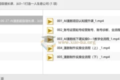 AI漫剧超级增长课：从零起步打造一人公司