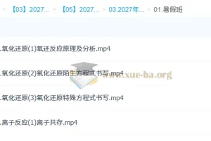 2027高三化学一轮暑假班 张苗苗 氧化还原与离子反应精讲
