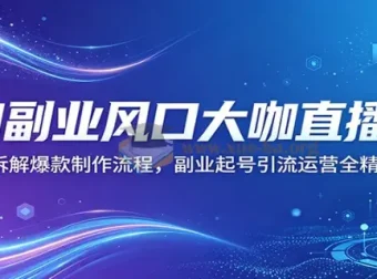 AI副业风口大咖直播课：爆款制作与起号引流运营全攻略