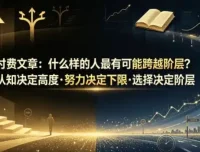 跨越阶层的底层逻辑：认知、努力与选择如何决定人生高度