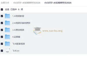 小白同学-AI短视频带货2026：从零到一的AI电商视频实战教程