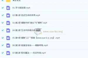2027高中高一生物 杨雪 一轮A+暑假班
