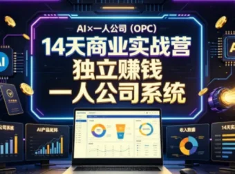 AI×一人公司14天商业实战营，用AI搭建独立赚钱系统