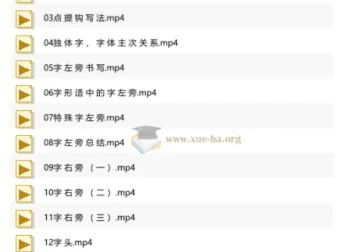 张志庆颜楷教学视频教程