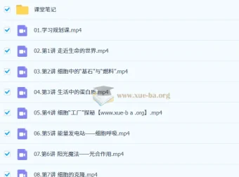 2027高中高一生物 杨雪 一轮A+暑假班