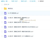 2027高三生物暑假班 张元振主讲 细胞生物学专题精讲