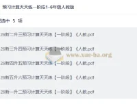 预习计算天天练一阶段1-6年级人教版 暑假数学口算竖式脱式专项训练