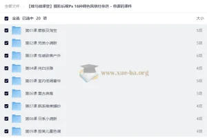 蜂鸟微课堂摄影后期PS调色实战课：16种风格案例精讲