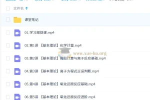 2027高三化学 康冲 暑假班（A+）系统课程
