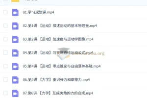 2027高中高一物理 俞伯勋一轮S暑假班