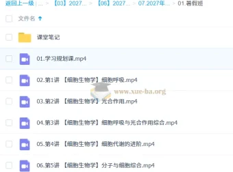 2027高三生物暑假班 张元振主讲 细胞生物学专题精讲