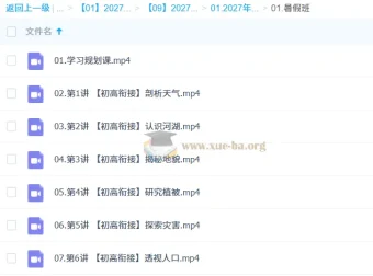 2027高中高一地理 王媛韬 暑假班 初高衔接课程
