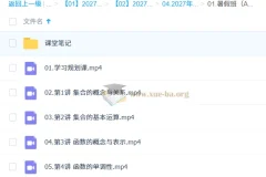 2027高中高一数学 刘天麒 一轮A+暑假班