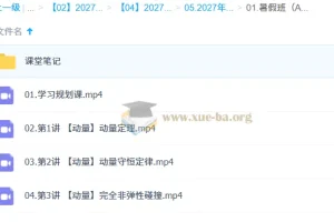 2027高中高二物理 宋雨晴 一轮A+暑假班
