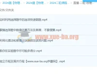 2024高三高考 王羽物理 二轮复习 思维拔高与数学方法专项突破