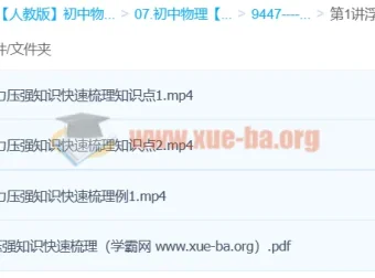 初中物理期末冲刺：浮力压强难点突破精讲（王闯）