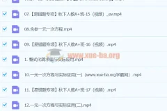 2024A+秋季班（下）初一数学培训课程 徐丝雨主讲