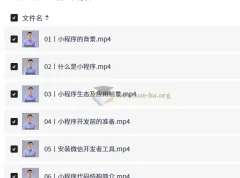 微信小程序开发从入门到实战：91节完整视频教程