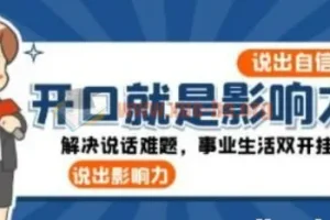 开口就是影响力：系统化提升说话能力，搞定职场与生活沟通难题