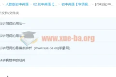 初中英语语法冠词专题精讲视频课程