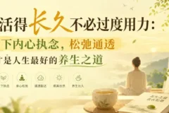 想活得长久不必过度用力：放下内心执念，松弛通透才是人生最好的养生之道