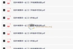 初中奥数举一反三 7-9年级奥数真题PDF+参考答案