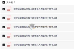 7~9年级全册初中必刷题电子样书（人教版）