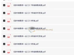 初中奥数举一反三 7-9年级奥数真题PDF+参考答案