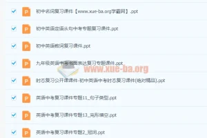 中考英语复习课件试题全套合集