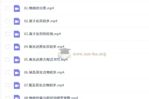 2027高中高一化学 钟啸 上学期 高清视频课程