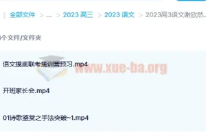 2023高三高考语文谢欣然复读班 暑假班+秋季班课程 含作文素材与答题技巧