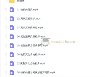 2027高中高一化学 钟啸 上学期 高清视频课程