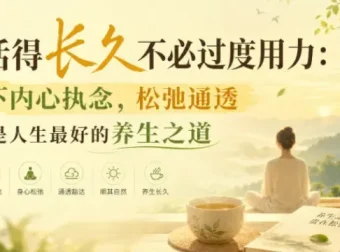 想活得长久不必过度用力：放下内心执念，松弛通透才是人生最好的养生之道