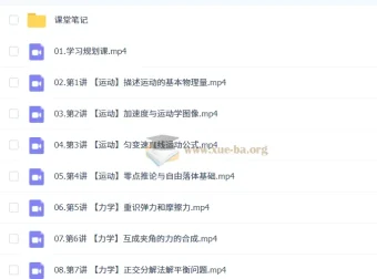 2027高一物理暑假班（A+）武东博全8讲视频课含课堂笔记