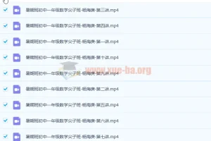杨海庚初一数学暑假尖子班10讲完整课程 初中数学提前培优