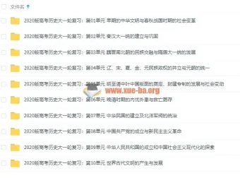 2020高考历史一轮复习全套资料：通史模式课件+讲义+优选练习