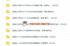 小升初数学试卷合集（含答案详解）——几百套真题模拟题一站备齐
