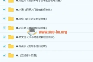 0基础自学钢琴必备教程合集，从入门到高级全方位覆盖电子琴键盘教学