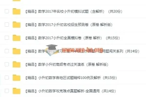 小升初数学试卷合集（含答案详解）——几百套真题模拟题一站备齐