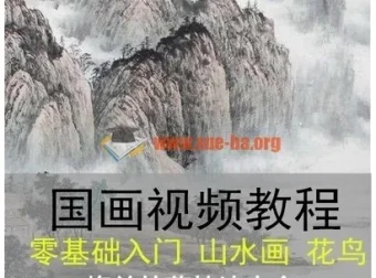 国画视频培训教程自学高清零基础教学入门花鸟山水画水墨技法