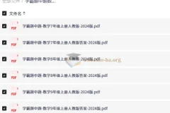 学霸题中题数学7-9年级上册人教版2024版同步练习与答案解析
