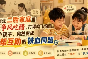 二胎家庭必读：如何让孩子从争风吃醋变成互帮互助的铁血同盟