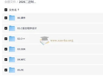2026二进制安全课程 从C语言到逆向工程完整学习路径