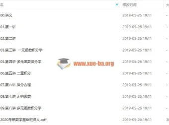 考研数学高等数学名师讲座 基础班全模块精讲