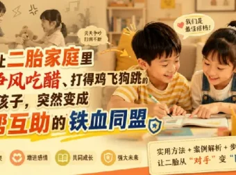 二胎家庭必读：如何让孩子从争风吃醋变成互帮互助的铁血同盟