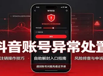 抖音账号异常处置：注销操作技巧与自助解封入口实操分享