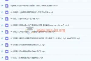 爱燕子摄影综合课完结：从相机基础到商业人像与风光实战全流程