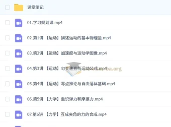 2027高中高一物理 蔺天威 一轮暑假班 课程资源