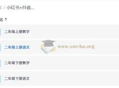 小红书抖音爆款 小学二年级学习资料合集 语文数学上下册全覆盖