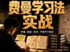 费曼学习法全套视频课程：思维导图+记忆力+笔记技巧系统训练